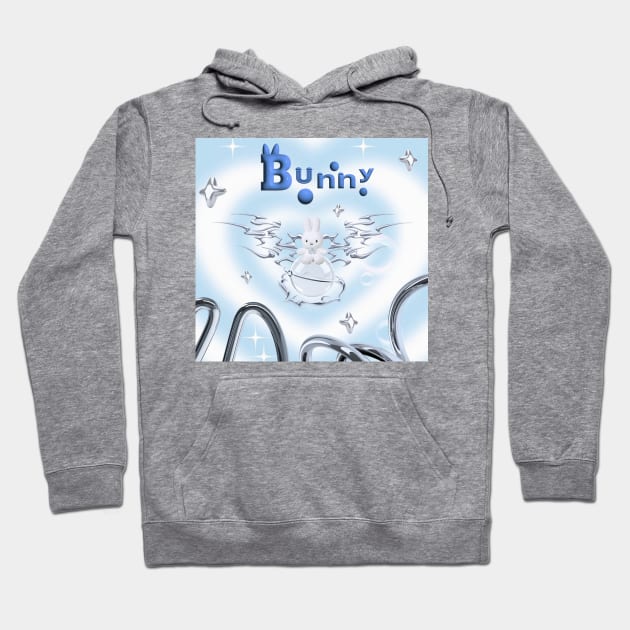 Y2k Cute Bunny Cybercore Hoodie by Cyber Cyanide